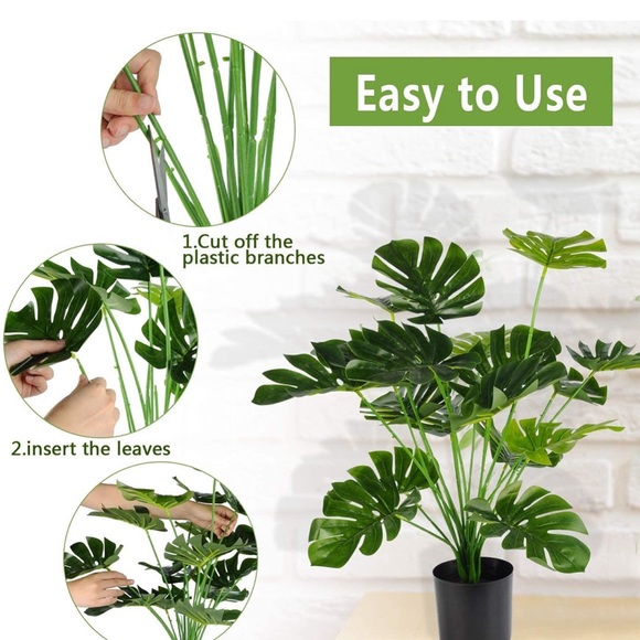 Artificial 28” Monstera Plant - Picture 5 of 5